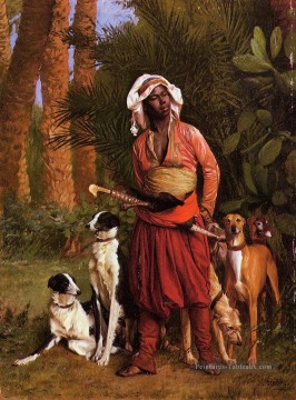 Le maître nègre des chiens de chasse Arabe Jean Léon Gérôme Peinture à l'huile